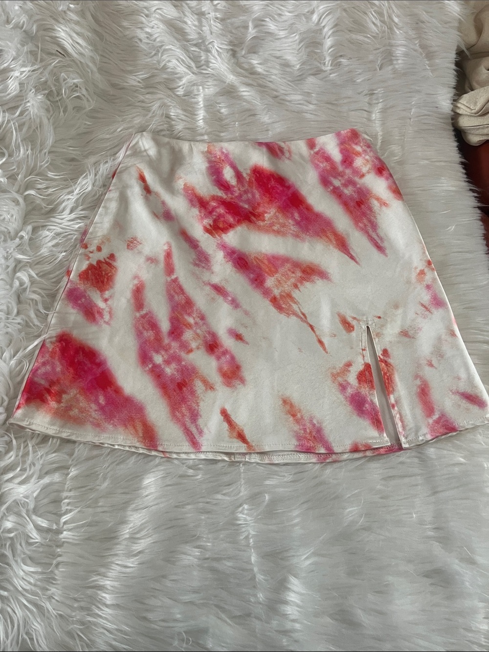 Princess Polly Pink and Orange Tie-Dye A-Line Mini Skirt